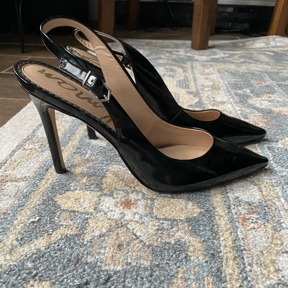 Sam Edelman Patent Leather sling back heels - Picture 1 of 5